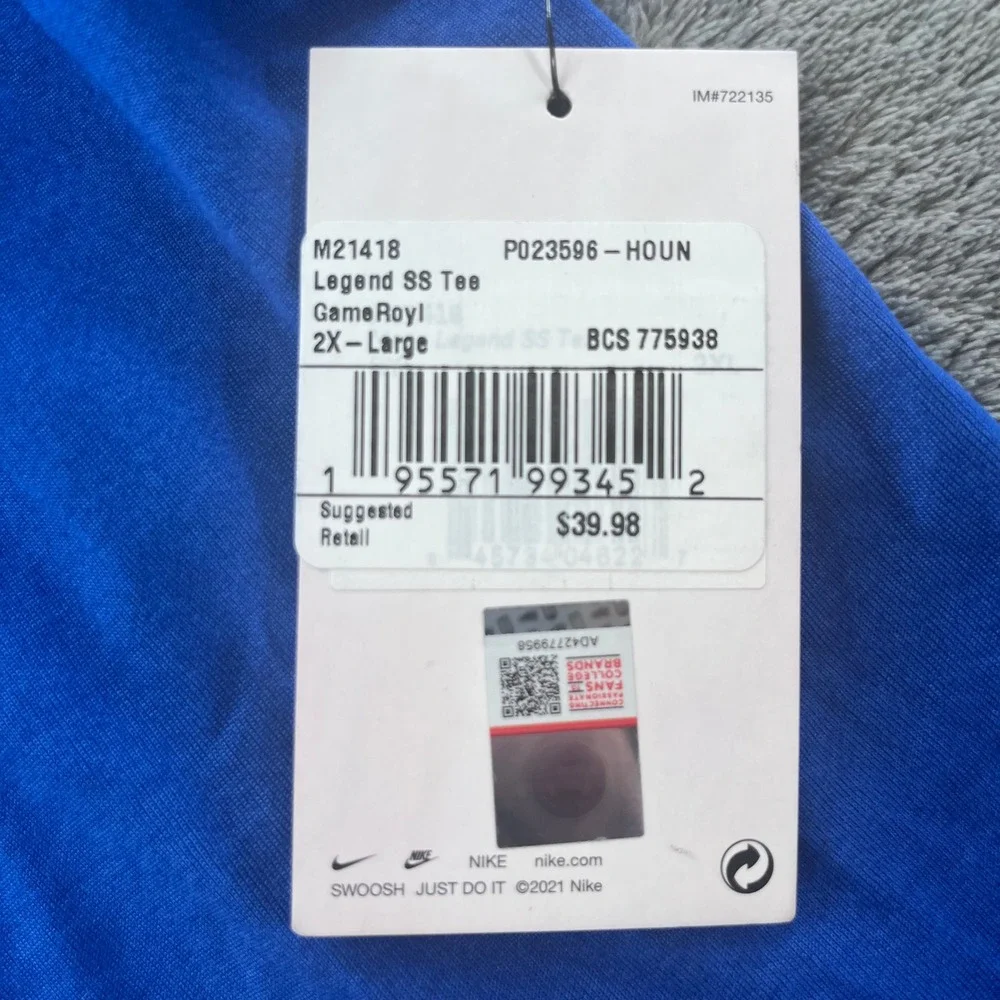 NWT Nike Hofstra Pride Legend SS Tee Game Royal Blue Dri-FIT Mens XXL M21418
